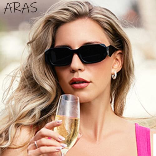 Fashion Polygon Square Women Sunglasses Retro Unique Wide Legs Eyewear Small Rectangle Shades For Men Leopard Sun Glasses UV400