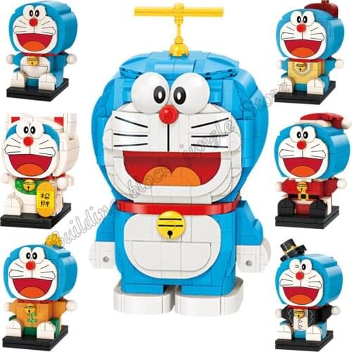 2021 New Doraemon Tinker bell Toy Building Blocks Boys Girls Building Blocks Fantasy Puzzle Kit Childrens Gift Model Toys