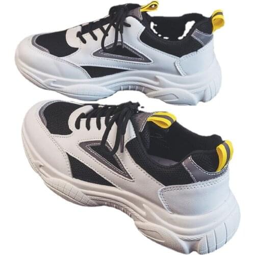 2021 Summer New Casual Sports Fashionable Mens Shoes All-Match Stitching Platform Sneakers Dad Shoes