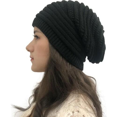 Beanie Hat for Women Winter Warm Skullies Beanies Soft Winter Girls Ladies Knitted Hats Female Bonnet Cap High Quality