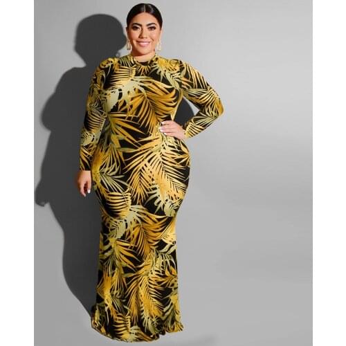 Autumn Women Party Dress Long Sleeve Turtleneck Dress Elegant Plus Size Dresses Floor Length Sexy Empire Bag Hip Polyester