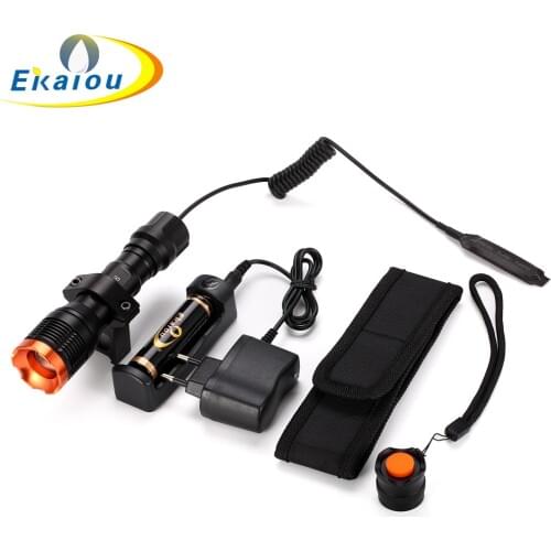 Portable Zoom Tactical 15W LED Flashlight XM-L T6 5 Modes focus flashlight torch kit free shipping