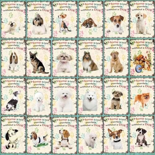 Warning Beware Attack Cat Watch Dog on Duty Pet Metal Plate Wall Pub Restaurant Home Art Decor Iron Poster Cuadros DU-4748A