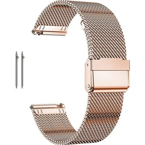 22mm 20mm Mesh Strap For Samsung Galaxy Watch 3 45mm 41mm Active 2 Buckle Milanese Bracelet For Huawei Watch 3 GT 2 Pro 46mm 42