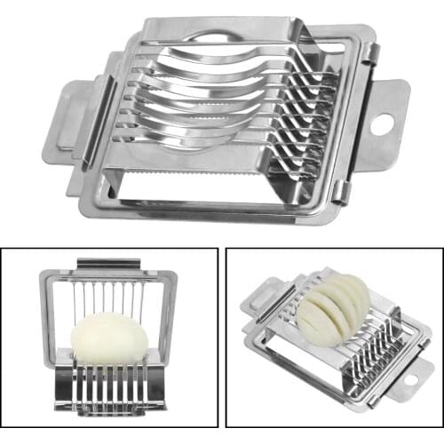 Boiled Egg Slicer Section Cutter Egg Cutter Stainless Steel Kitchen Tools Egg Slicer