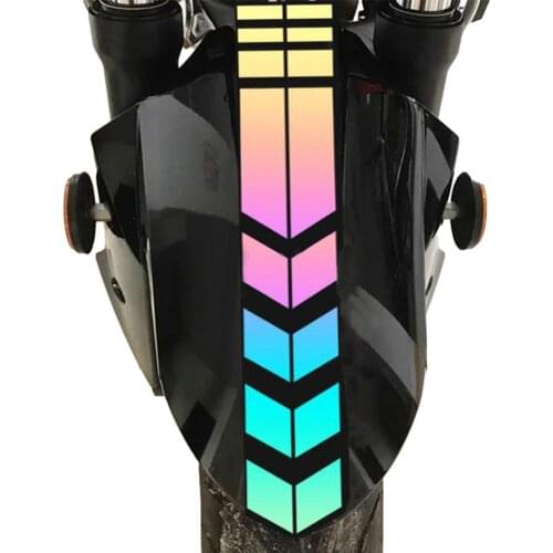 Motorcycle Reflective Stickers Wheel On Fender Waterproof Safety Warning Arrow Tape Car Decals Motorbike Decoration Accessories