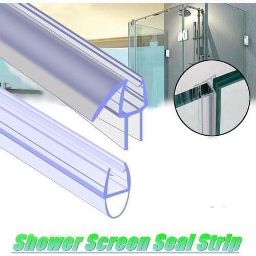 2pcs Sealing Strips of 50cm Transparent Bath Shower Screen Door Seal Strip 4 to12mm Seal Gap Window Weatherstrip Sealing Strips