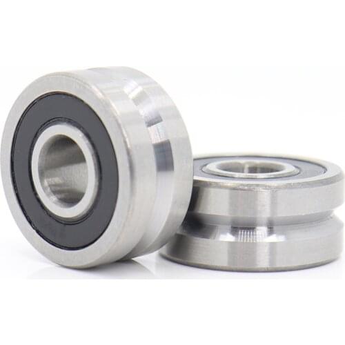 V082411 ( 2PCS ) V Groove Sealed Ball Bearing 8*24*11 mm Pulley Wheel Bearings V3/1.5 Guide Track Rlooer Bearing