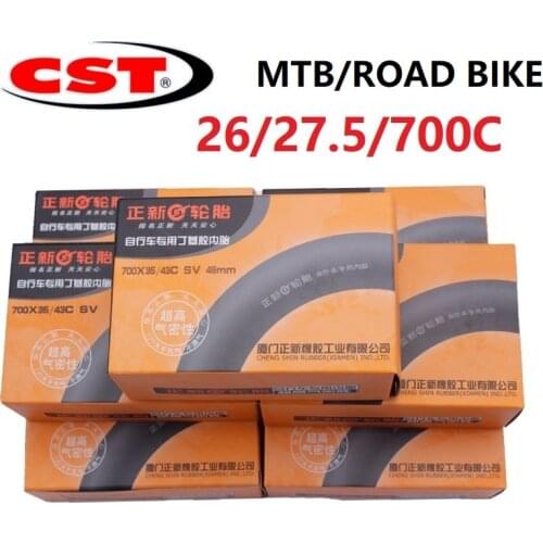 Bike Bicycle Tube 700C 26 / 27.5 Inch MTB Mountain Bike Road Bicycle CST Rubber Inner Tube Schrader Presta Valve AV/FV