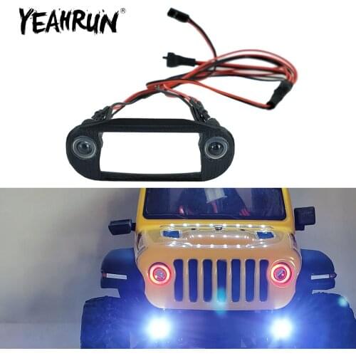 YEAHRUN 1/24 RC Model Car Front Light Lamp LED Headlight Set Axial SCX24 AXI00002 1/24 RC Crawler Car Upgrade parts