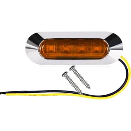 10pcs Side Marker Tail Lights yellow 4SMD 10-30V Waterproof Led Marker Lamp indicator Trailer Light Rear Side Lamps Truck Lights
