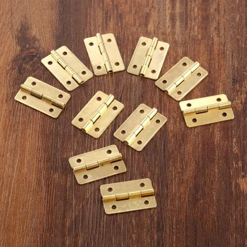 10pcs Stainless Steel 30*21mm Mini Cabinet Door Hinges Drawer Decorative Hinge For Jewelry Wooden Box Furniture Hardware