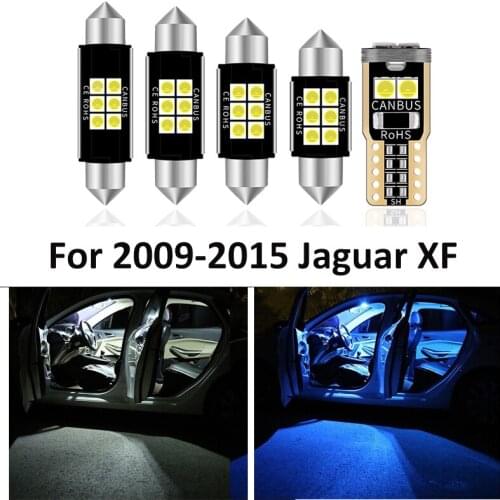 13 Pcs Car White Interior LED Light Bulb Package Kit For 2009 2010 2011-2015 Jaguar XF Map Dome License Lamp Car Accessories