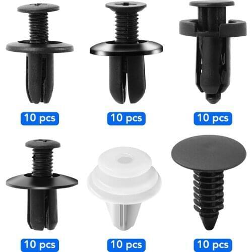 6 Size 60pcs Auto Fastener Clip Mixed for Citroen C4 C5 C3 C2 C4L Xsara Picasso