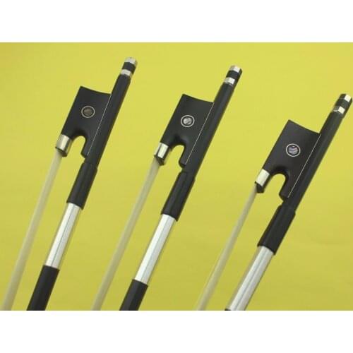 8 pcs New black Carbon fiber violin bows 4/4 professional bows ebony frong