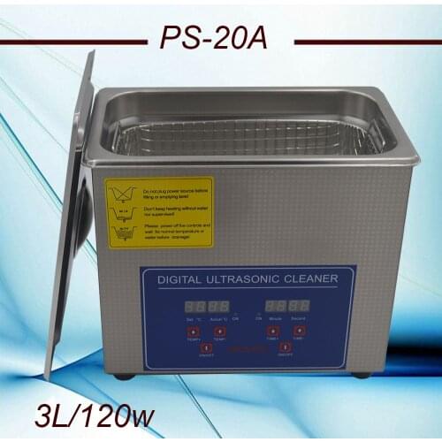 AC110V/220V(optional) digital timer&heated ultrasonic cleaner 3L 40KHz with free basket for dentist parts