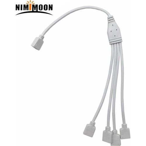 Strip Accessories 1 to 4 Female Connector Splitter LED RGB Strips extension Cable with 4 pin connector For 3528 5050 LED Strips