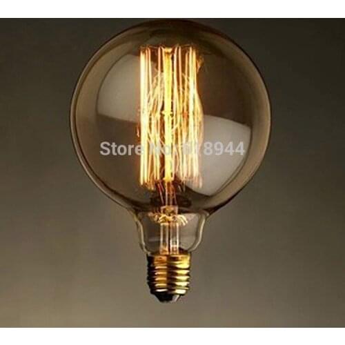 Free shipping G80 vintage light bulb for decoration style pendant light bar table single head,Edison carbon filament light bulb
