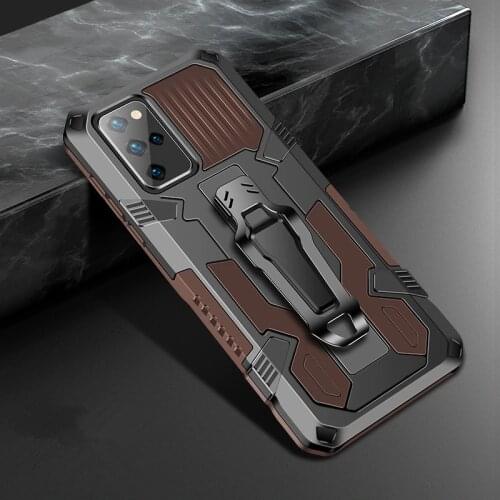 Armor Phone Case For Samsung Galaxy Note 10 A71 A51 A31 20 A21 S20 A21S A11 A01 A41 FE Ultra Plus 5G Rugged Stand Metal PC Cover