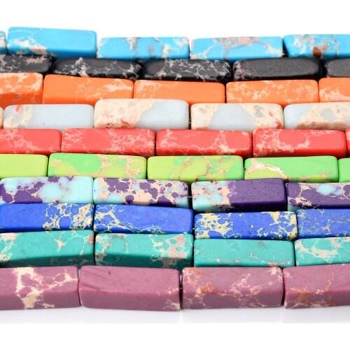 4*13mm Natural Emperor Stone Bead Pillar Facted Loose Spacer Beads for Jewelry Making Diy Bracelet Necklace Charm Accessories