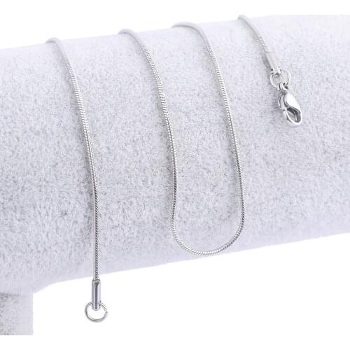 5pcs 45cm long 1.2mm thick Stainless Steel Necklace Chains For Jewelry Making Diy Pendant Charm Snake Chain Accessories