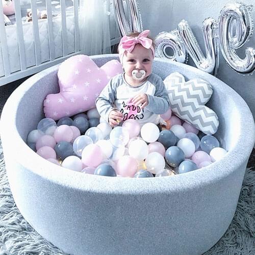 INS Kids Playpen Ocean Ball Pit Baby Pool Infant Sponge Childrens Playpen Soft Round Colorful Ball Pits Baby Fence Room Decor
