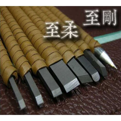 8 Pcs tungsten Stone Carving Chisel, stone carving knives tools set