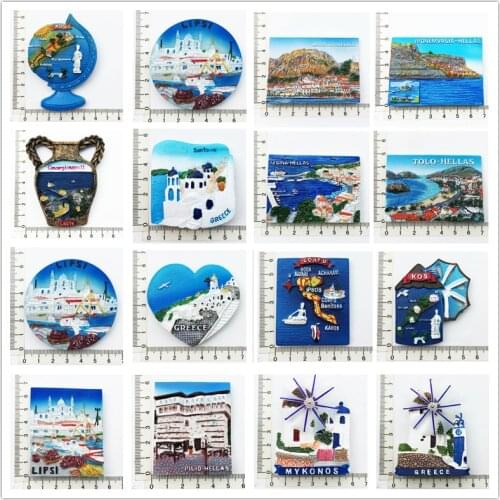 Greece Flavor Tourist Souvenir Fridge Magnets Decoration Articles Handicraft Magnetic Refrigerator Collector Collection Gifts