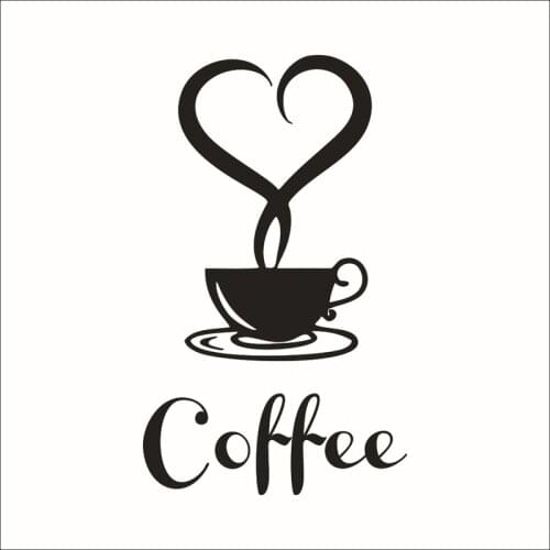 Coffee wall sticker shop Restaurant wall decor decals home decorations kitchen removable vinyl wall art diy decorative sticker