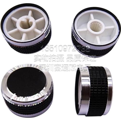 Audio car DVD navigation knob cover Aluminum alloy potentiometer cap modified universal 20/23/26*13MM flower / half shaft