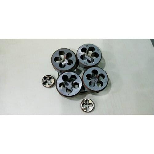 1PC metric circular die set M3 M4 M5 M6 M7 M8 M9 M10 M12-M33 wrench 9Sicr Circular Die for screw tap