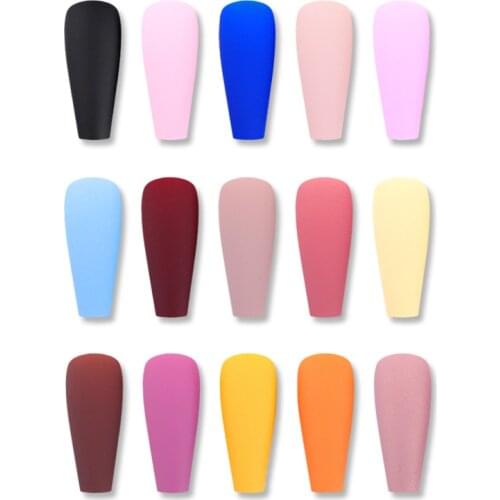 100pcs Long Ballerina Coffin Fake Nails Full Cover Matte False Nail Art Tips Artificial Acrylic Nails for Women Press on Nails