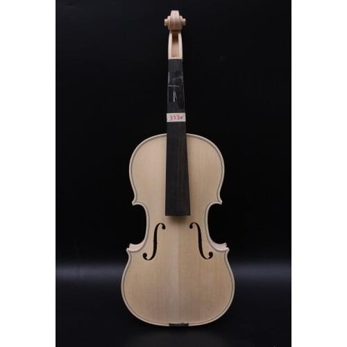 Unfinished Violin 4/4 Full Size White violin One piece flame maple Spruce wood Hand Made Violin Kit #3230