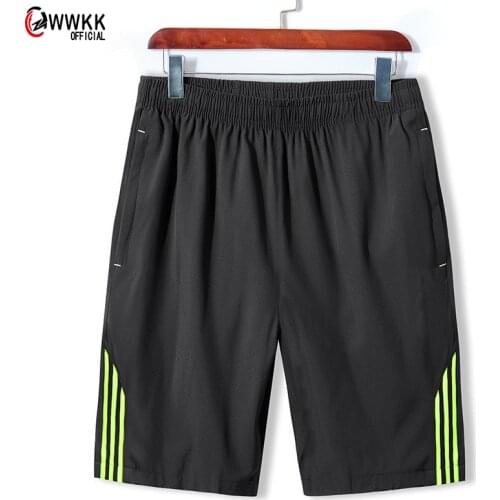WWKK 2021 New Men Gym Fitness Loose Shorts Bodybuilding Joggers Summer Quick-dry Cool Short Pants Male Beach Brand Sweatpants