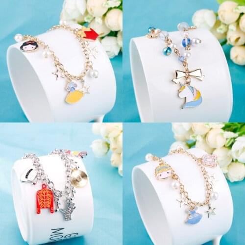 New Arrival Enamel Bracelet Jewelry Imitation Pearls Bracelets Sweet Style Women Bangle Fashion Gifts for Party Trinket