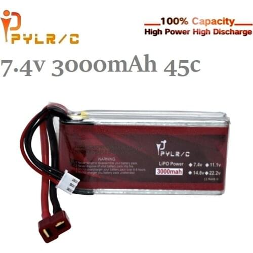 Upgrade Power RC Car Lipo Battery 2s 7.4V 3000mAh 45C Max 60C For Wltoys 12428 12423 RC Car feiyue 03 Q39 Upgrade parts Battery