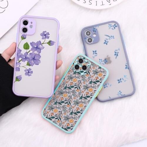 Simple Rose Flower Phone Case For iphone XR X XS Max 12 11 Pro Max6s 8 7 Plus SE 2020 Fashion Floral Leaf Hard Back Cover Funda