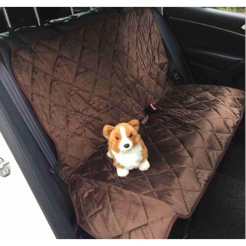 Simple Two-Seat Covers Waterproof Short Plush Quilted Fabric Car Interior Travel Accessories Car Seat Covers Mat for Pets Dogs