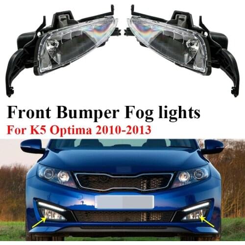 Car Front Bumper Fog Lights DRL Fog Lamps Assembly for KIA K5 Optima 2010-2013 92201-4M000 92202-4M000