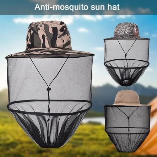 Sun Net Hat Breathable Outdoor Night Fishing Cap Sun Protection Breathable With Buckle Hem For Hunting Hiking Camping Boating
