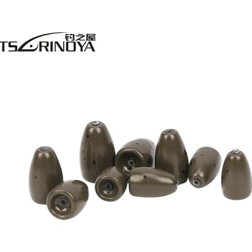 TSURINOYA Tungsten Fishing Sinker 3.5g/5.3g/7g Bullet Shape Tungsten Steel Weight For Texas Rig with Hose Fishing Accessories
