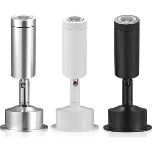 Silver/black/white WALL Lamp 3W 220V Warm/pure/Cool white Rotatable LED WALL Light for Bedroom Bedside Reading Book Lighting