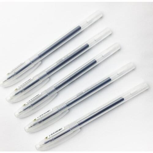 10 Pcs Simple Office Black Gel Pen 0.5mm Stationery Korean Office Material School Supplies Promotional Wholesale
