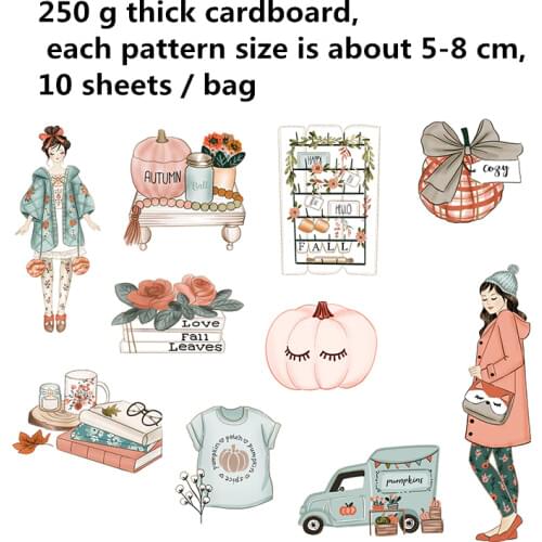 10pcs/pack Christmas Message Card autumn Watercolor girl Greeting Card Paper Gift Label Tag Card