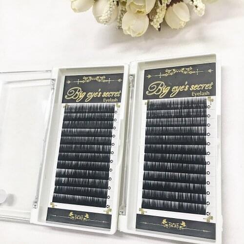 2Trays Soft thick Black False Eyebrow Straight Hair Makeup for Permanent Eyebrow Eyelash Extension Free Shipping