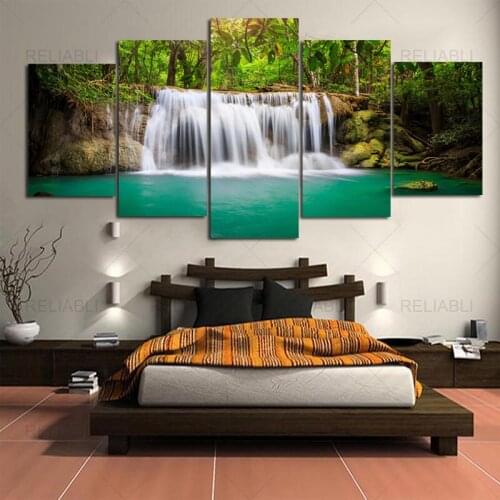 5 Pieces Modern Natural Landscape Fall Tree Posters Canvas Painting Wall Pictures for Bedroom Home Decor No Frame Cuadros Prints