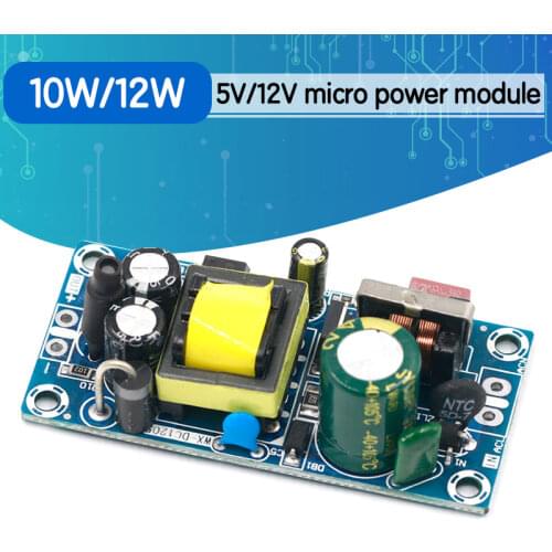 AC-DC 5V2A 10W Switching Power Supply Module Bare Circuit 85-264V to 5V 2A Board for Replace/Repair 12V1A