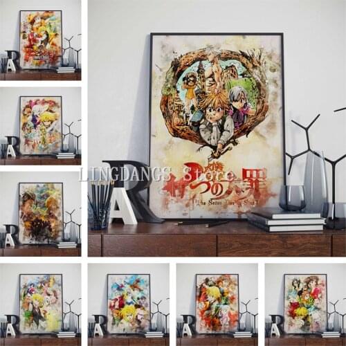 5d Diy Diamond Painting Classic Japanese Cartoon Anime Picture The Seven Deadly Sins Diamond Mosaic Cross Stitch Home Decor Gift