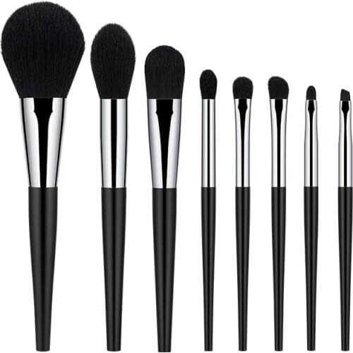 Anmor 8Pcs Makeup Brush Set Synthetic Hair Foundation Powder Eyebrow Eyeshadow Blending Make Up Brushes Cosmetic Tool Kit