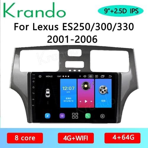 Krando Android 10.0 9" for Lexus ES250 ES300 ES330 car radio player gps navigation multimedia system